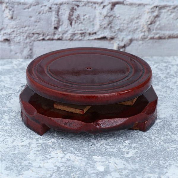 

round wood base flowerpot drip tray plant pot saucer for fleshiness planter garden balcony vase flower pot fish tank tray