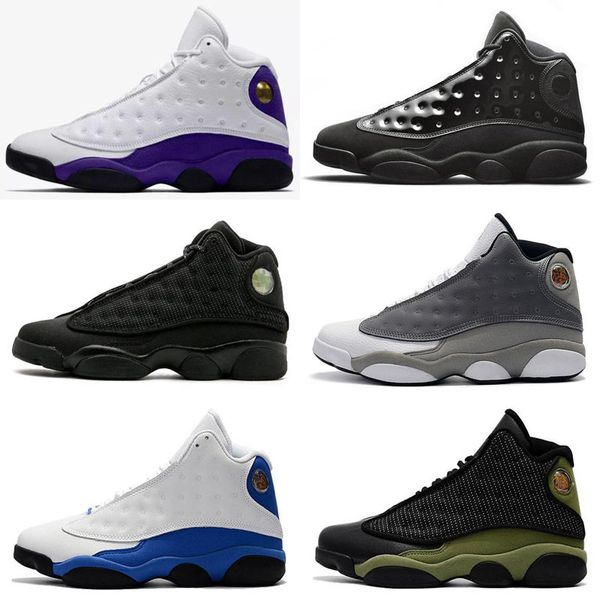 

jumpman 13s 13ss lakers rivals white purple retro basketball shoes men history of flight sports sneakers 40-47