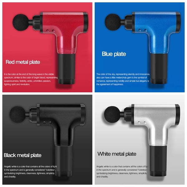 

4 head 2000ma electric muscle massager therapy fascia massage gun deep vibration muscle relaxation fitness