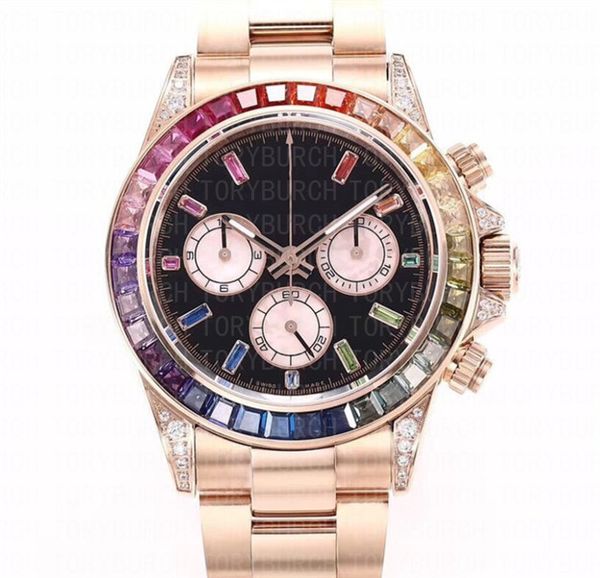 

Bl luxury wi brand watche 316l teel cal 4130 movement 40mm 116599rbow chronograph automatic men 039 watch watche 1 year warranty