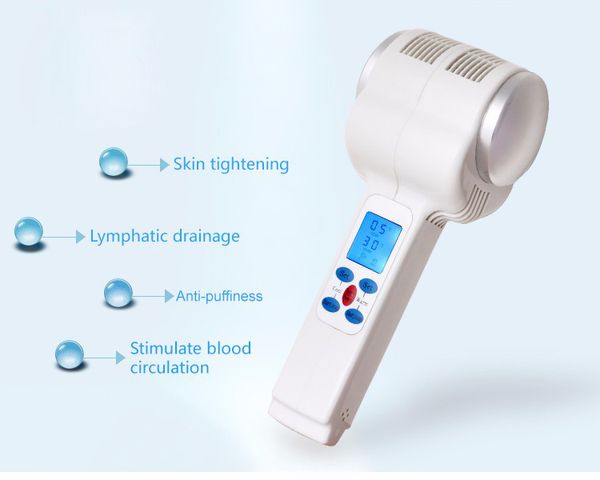 Acquista Handhold 3 in 1 Electric Ultrasonic Cold Hot Massage Hammer Electric Facial Beauty Machine