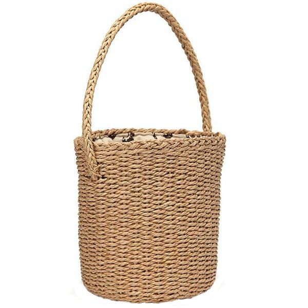 

bali island hand-woven rattan bag straw purse handmade wicker crossbody beach(brown