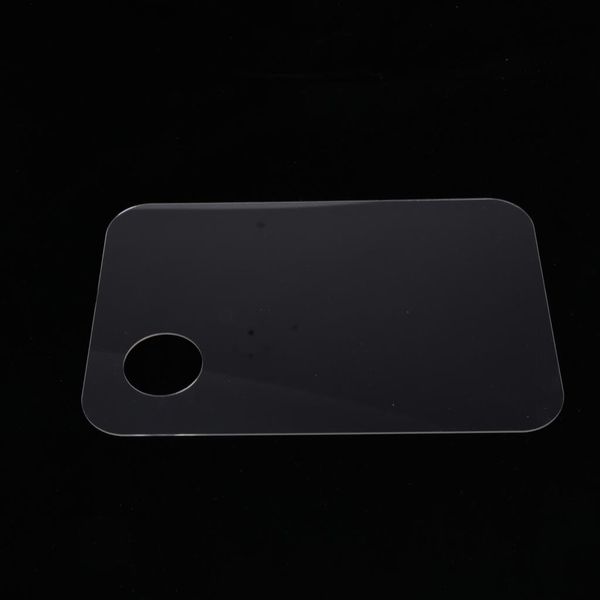 

2pcs clear acrylic palette paint tray with hole for watercolor, acrylic paint, oil paint with thumb hole, easy to hold