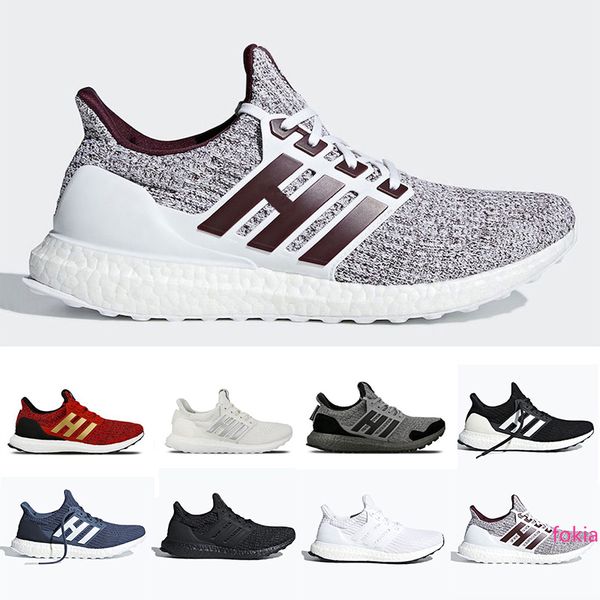 

2019 game of thrones x ultra 4.0 house stark mens running shoes orca white burgundy primeknit sports trainers men women sneakers