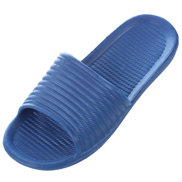 

soft mens bath slippers sandals bathroom shoes flip flops size:43 navy blue, Black