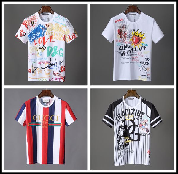 

2019 brand designer polo shirt men medusa tiger snake bee casual letter print 3dt shirt compression medusa fashion round neck t-shirt suit, White;black