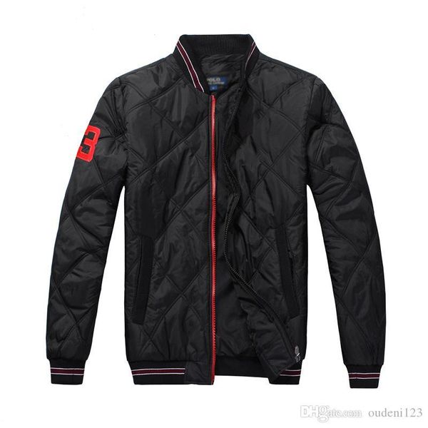 

mens designer winter jacket ralph casual lauren men cotton coat embroidery pony logo jacket luxury fashion warm polo jacket, Black;brown