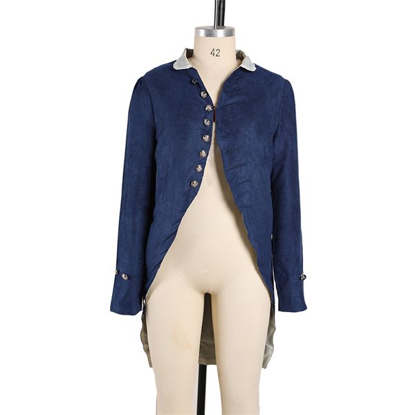 

mens gothic steampunk lapel jacket slim medieval back lacing vintage frack coat, Black;brown