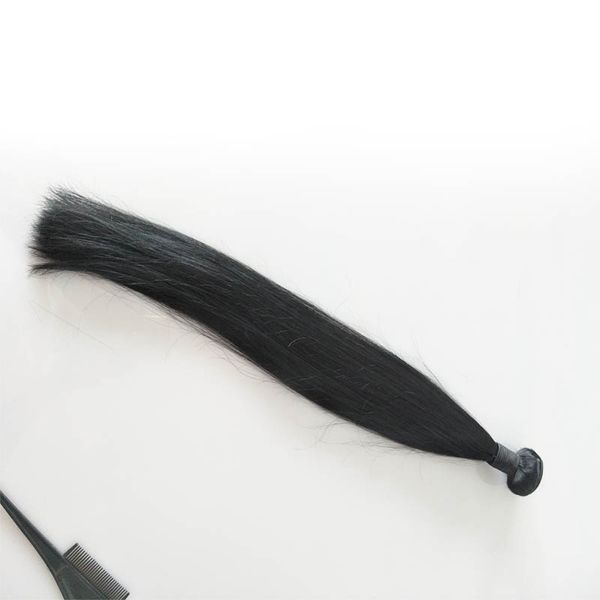 

elibess hair--grade 6a high quality hair 50g per bundle 4 пачки популярный стиль, 100% процентная реми прямая волна человеческих волос, бесп, Black