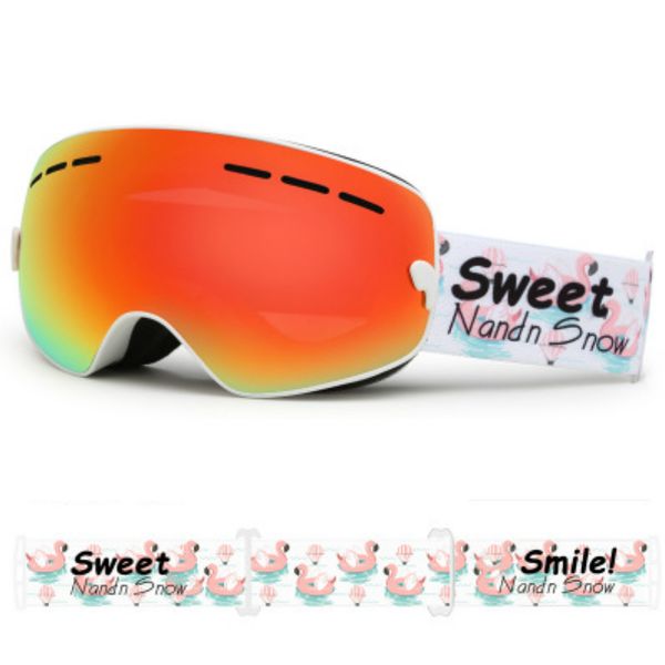 

outdoor children ski goggles double layers uv400 anti-fog big ski mask glasses boy girl skiing eyewear snow snowboarding goggles