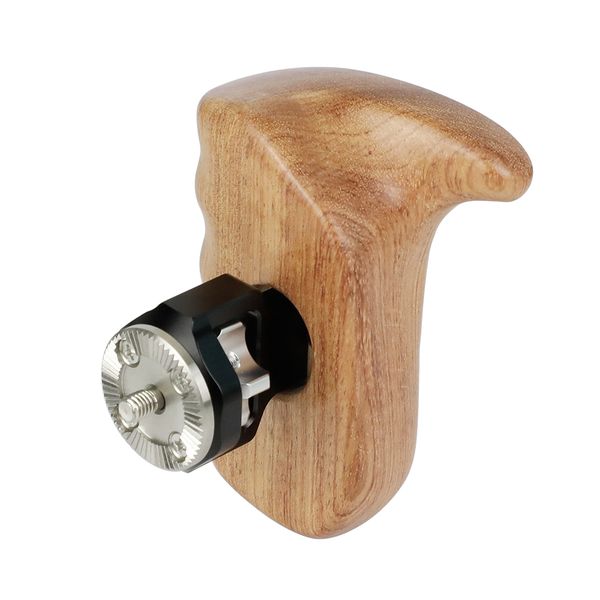 

camvate wooden hand grip with m6 arri rosette mount (right) item code: c1978