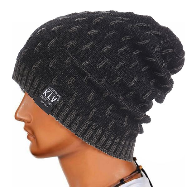 

2017 brand new fashion men knitted wool winter cap,casual beanies for men hip-hop slouchy skullies bonnet warm hats gorro, Blue;gray