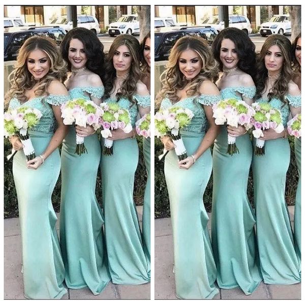 

2019 off houlder mermaid bride maid dre e lace applique new plu ize long maid of honor dre e ve tido de bride maid prom gown