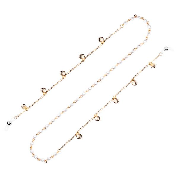 Vendita all'ingrosso-moda donna oro argento occhiali da vista catene goldfashion ed eleganti occhiali da sole cinghia catena per ragazze donna