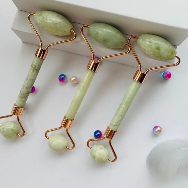 

seller face lift anti aging natural jade roller for face green jade massage skin roller