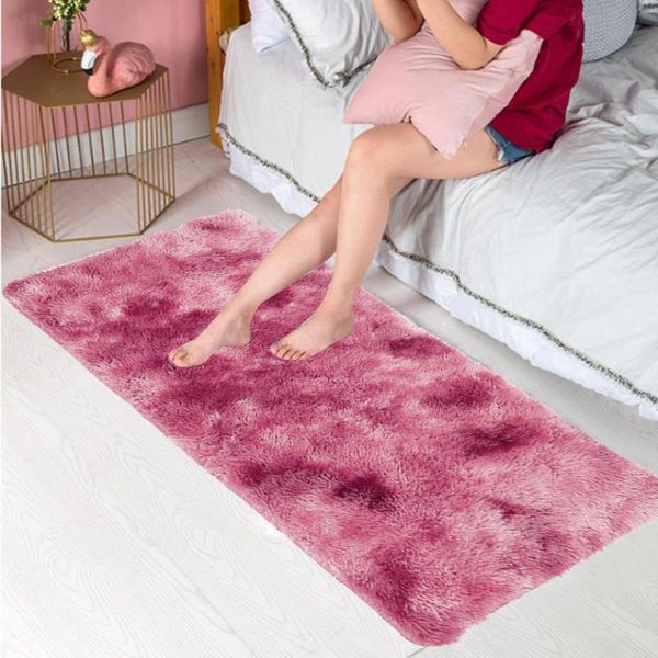 

area rug fluffy rugs multicolored 120x50cm floor dining room bedroom home decoration sofa floor carpet warm tie-dyed l mat