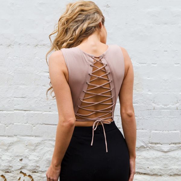 

женская комбинезон летнего ромпера женщины backless tie назад привязки кнопка узелок женской летний хлопок комбинезоны лифы игровой одежды r, Black;white