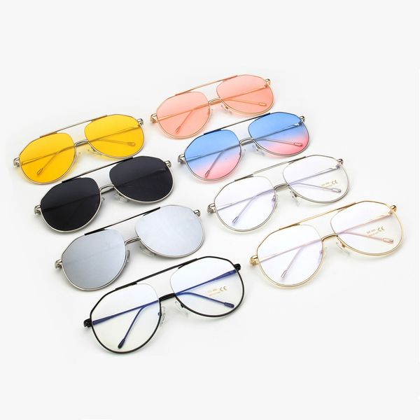 

optical eyewear sun glasses for women metal frame oversized sunglasses men eyewear brand designer women's glasses, White;black