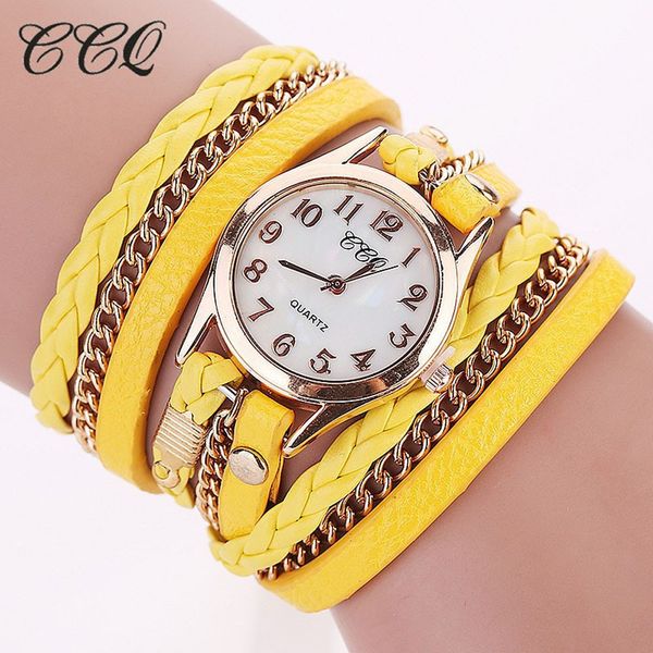 

ccq women's watch analog quartz women rhinestone fashion new watch leather bracelet gift vintage dress ladies clock xb40, Slivery;brown