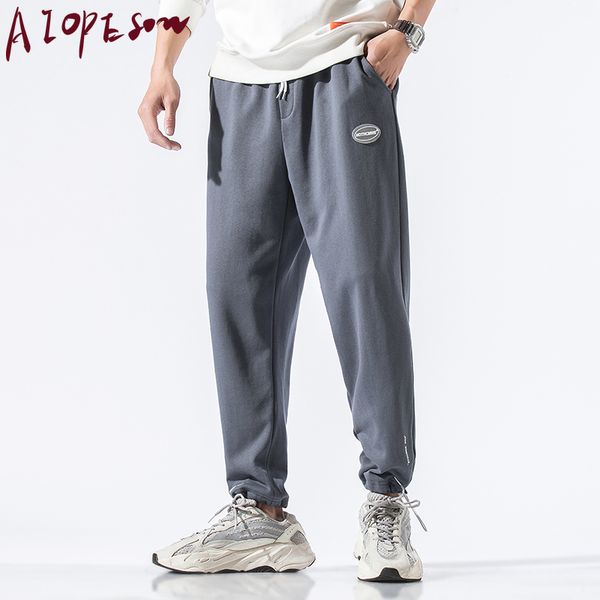 

aiopeson new mens pants sports guard pants mens bottoms fashion casual beam feet trend street hip hop men loose harem, Black