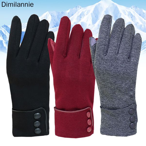 

women winter outdoor glove cycling sport windproof warm mirco velvet mittens touchscreen function gauntlets, Blue;gray