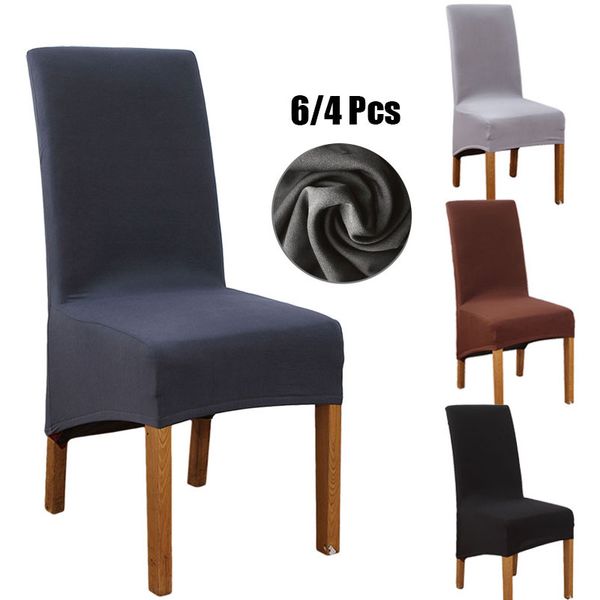 

chair covers 6/4 pcs spandex slipcover seat protector for dining room home