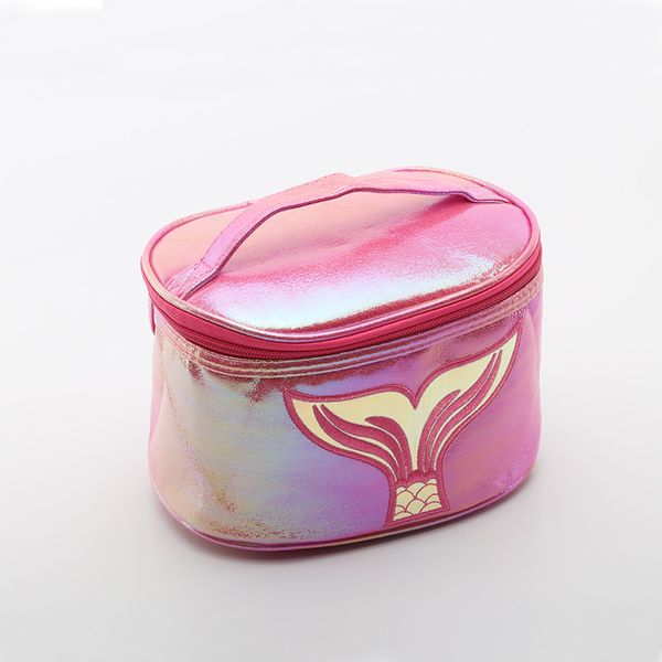 

laser cartoon mermaid makeup bag handbag women cosmetic bag zipper make up pouch travel toiletry organizer beauty vanity case rra2891