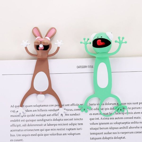 

3d stereo cartoon lovely animal bookmark cute cat funny student kids gift