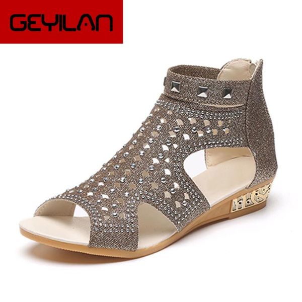 

sandals women sandalia feminina 2017 casual rome summer shoes fashion rivet gladiator sandals women sandalia mujer b67, Black
