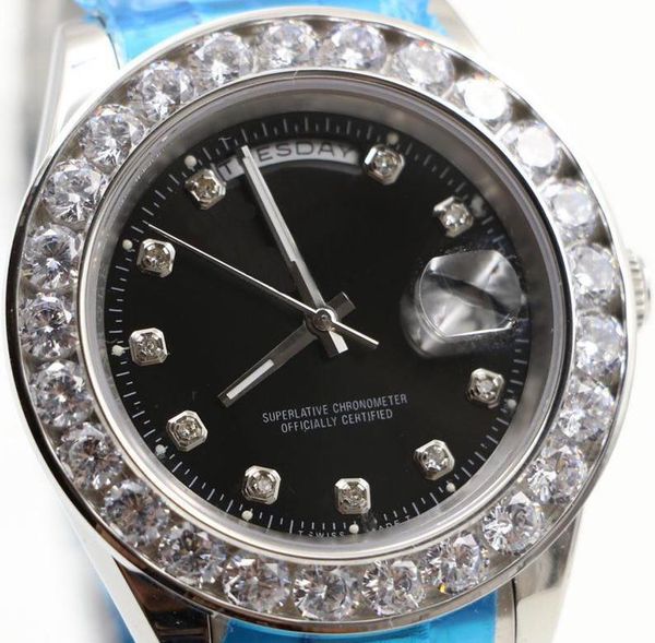 

2020 new 18k gold president daydate diamonds watch men stainless diamond bezel automatic wristwatch male z001, Slivery;brown