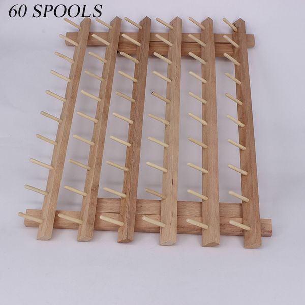 

thread stand rack 12/60 spools sewing wood rack organizer wood durable 2019 case, Black