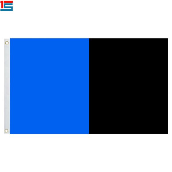 

blue and black color two-tone flag flag 3ft x 5ft polyester, 90*150cm flag with 2 grommets,flags of simple colour