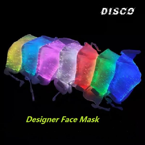 

tk003 designer face mask party 7color led lights design face masks halloween gleamy mask designer face mask festival bling masks