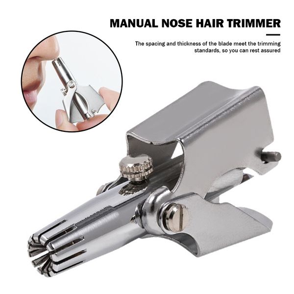 

2020new stainless steel manual nose hair trimmer for shaving nose hair ear hair trimmer facial razor men's care equipment washable drip