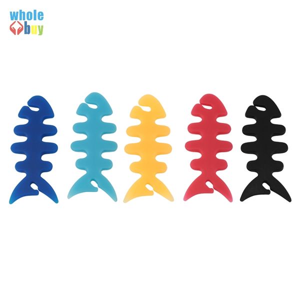 

5000pcs/lot fish bone earphone cable holder winder organizer for mp4 mp3 cellphone ing