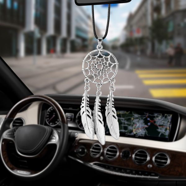 Dream Catcher Car Accessory Interior For Girls Car Mirror Hanging Pendant In Auto Ethnic Home Decor Lucky Ornaments Styling Girly Interior Car