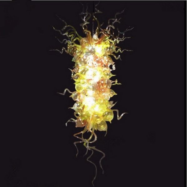 

110v 240v led light source art glass chandelier modern crystal hand blown glass colored chandelier for home l