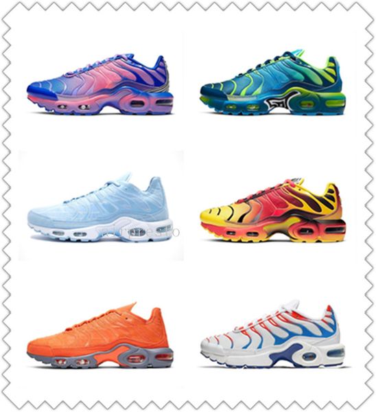 

2020 mens tn plus se running shoes man white black hyper psychic blue deluxe 3d breathable sports sneakers trainers size 40-46