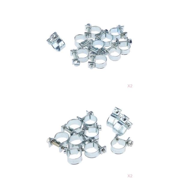 

20 pieces adjustable hose pipe clips assortment kit Ã¸ 11-13mm & 13-15mm