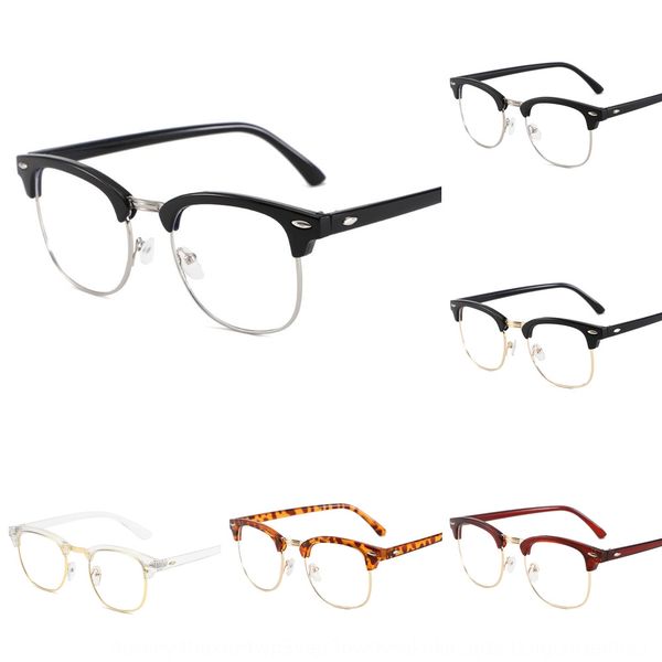 

classic rice nail plain metal half- anti-blue 3016 classic rice nail plain metal half-frame anti-blue glasses 3016 glasses frame, Silver