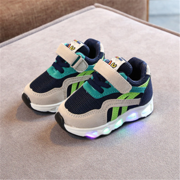 

size 21-30 children's led shoes boys girls lighted casual sneakers glowing shoes for kid sneakers boys baby casual with, Black;red