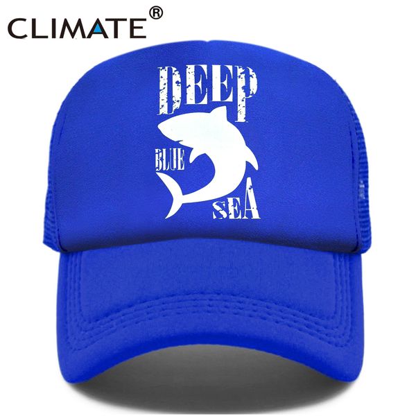 

climate shark seaside trucker cap hat shark hunter surfing men caps hip hop cool summer mesh baseball cap hat for men women, Blue;gray