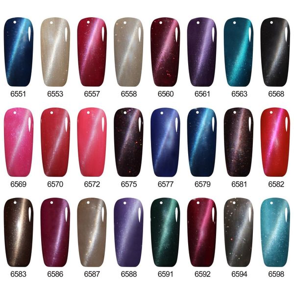 

8ml cat eye glitter shiny nail gel polish magic diy nail art manicure soak off uv led gel varnish*, Red;pink