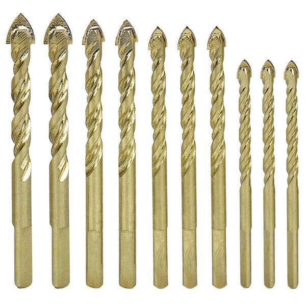 

5 pieces multipurpose tungsten carbide tip masonry drill bits for tile,concrete, brick, glass, plastic and wood 6mm,6mm,8mm,10mm