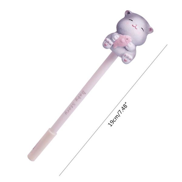 

creative kawaii cat gel ink pen neutral pens stationery student writing tool school office supplies novelty kids gift