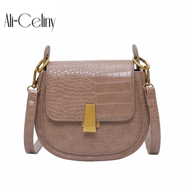 

stone pattern small bag women's bag 2019 new korean fashion leisure single shoulder messenger retro saddle