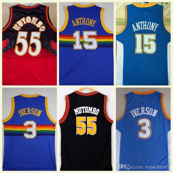 

Ncaa 55 dikembe mutombo jer ey 15 carmelo anthony 3 allen iver on blue college dikembe mutombo ba ketball jer ey movie, Black;red