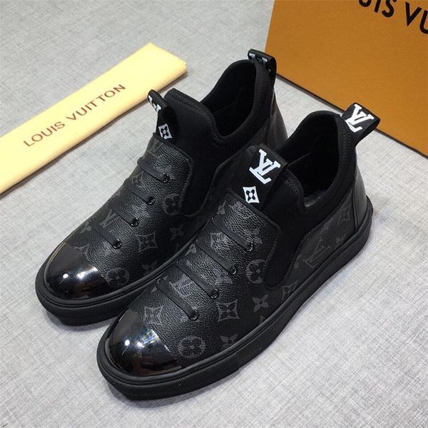 

20wf man shoes spring summer new breathable comfortable man loafers luxury man's flats zapatos de hombre sneakers madaol, Black
