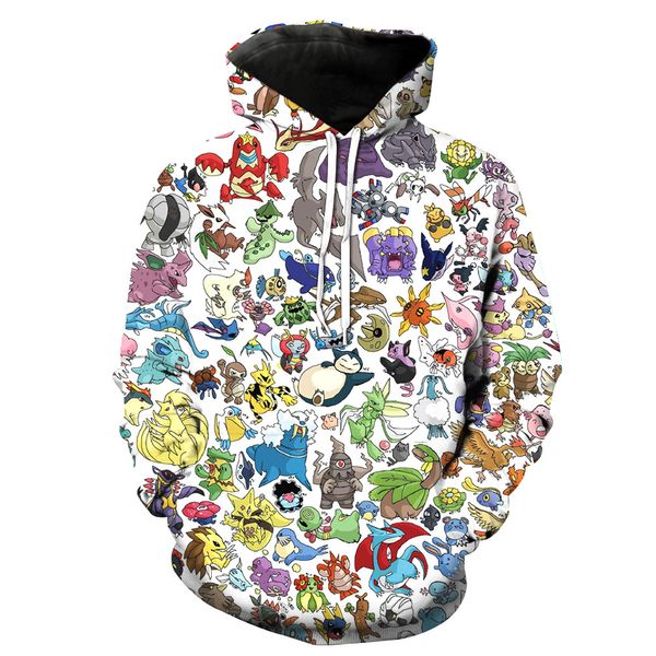 

Autumn and Winter Clothing Foreign Trade 3D Cool Cartoon Printing Pocket Hoodie for Young Men Designer Hoodies Fashion Hipster Hoodies