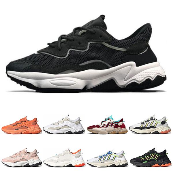 

new ozweego men women casual shoes pride bold orange solar yellow halloween tones core black trainer sports sneakers